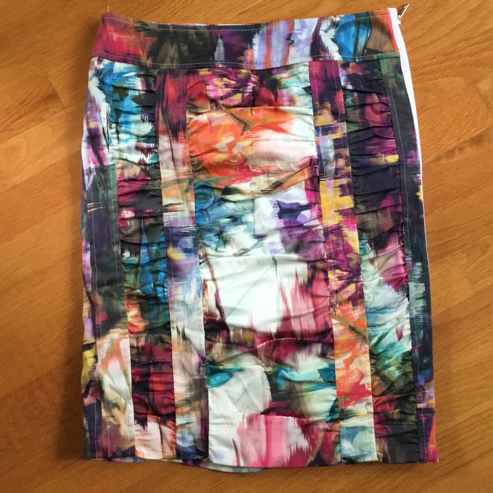 Multi color pencil skirt